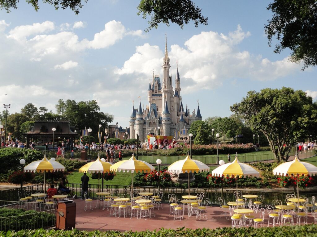 Walt Disney World castle with fireworks – one of the 10 beautiful places to visit in Florida